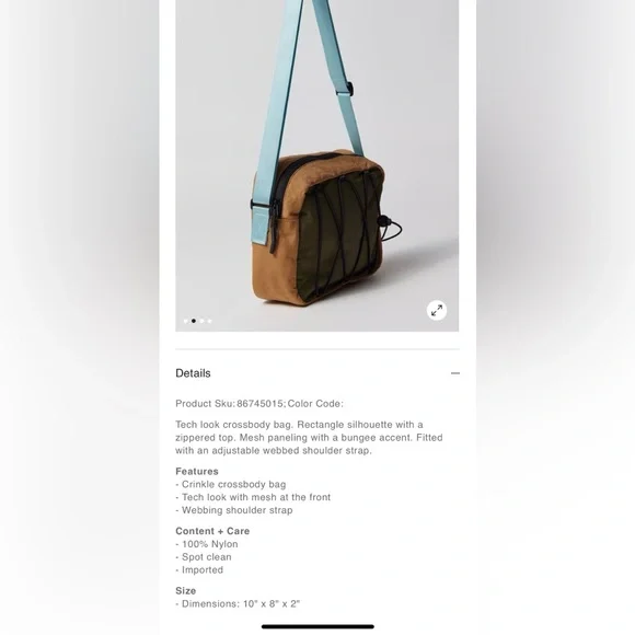 Urban Outfitters Crinkle Crossbody Bag